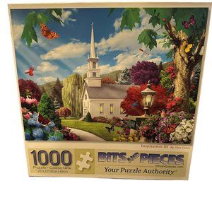 Bits and Pieces Inspiration III 1000 Piece Jigsaw Puzzle Church 20 x 27 Flower